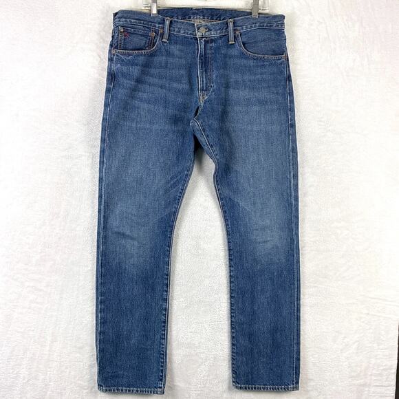 Polo by Ralph Lauren Other - Polo Ralph Lauren Jeans Mens 36x32 Varick Faded Whiskered Preppy Western Y2K